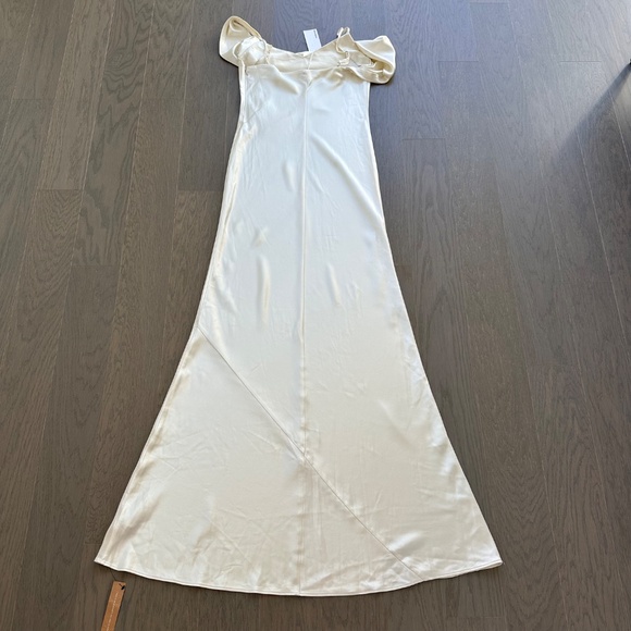 Reformation RONDA White Ivory Silk Maxi Dress Gown Bridal Wedding - Sz 6 w/ tags - Picture 3 of 14
